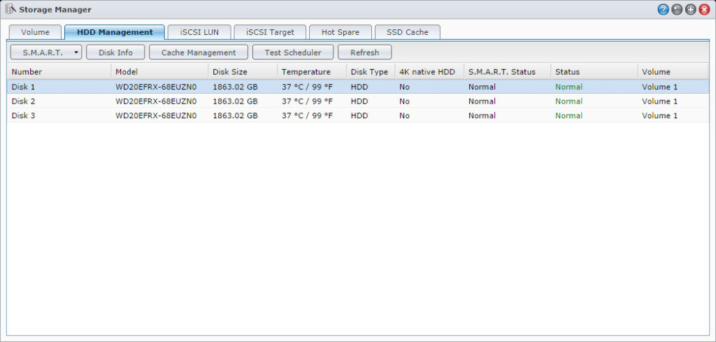 HDD temperature: 37 °C